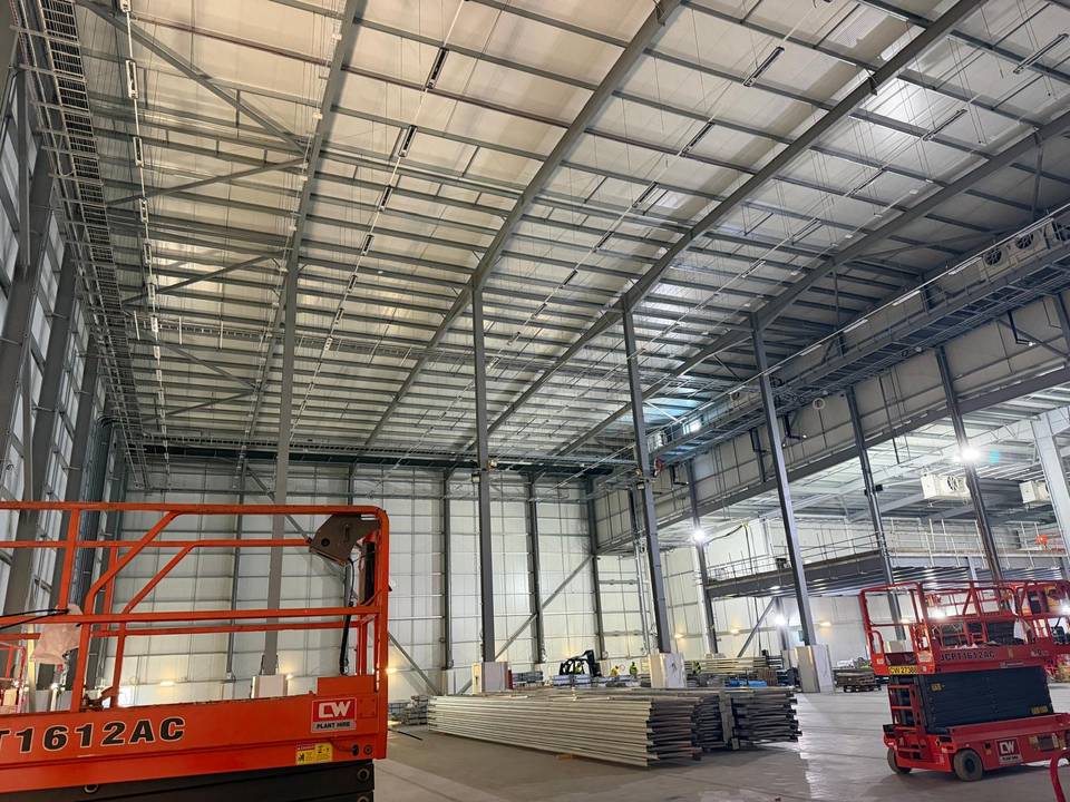 Project Vanilla: Warehouse floor during installation